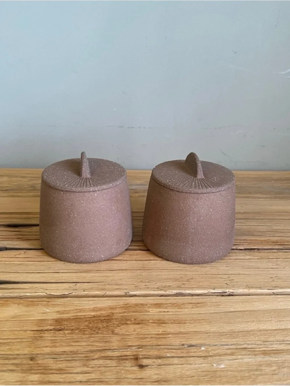 Magenta Citrine Spice Jars or Cream and sugar Jars (NIB)